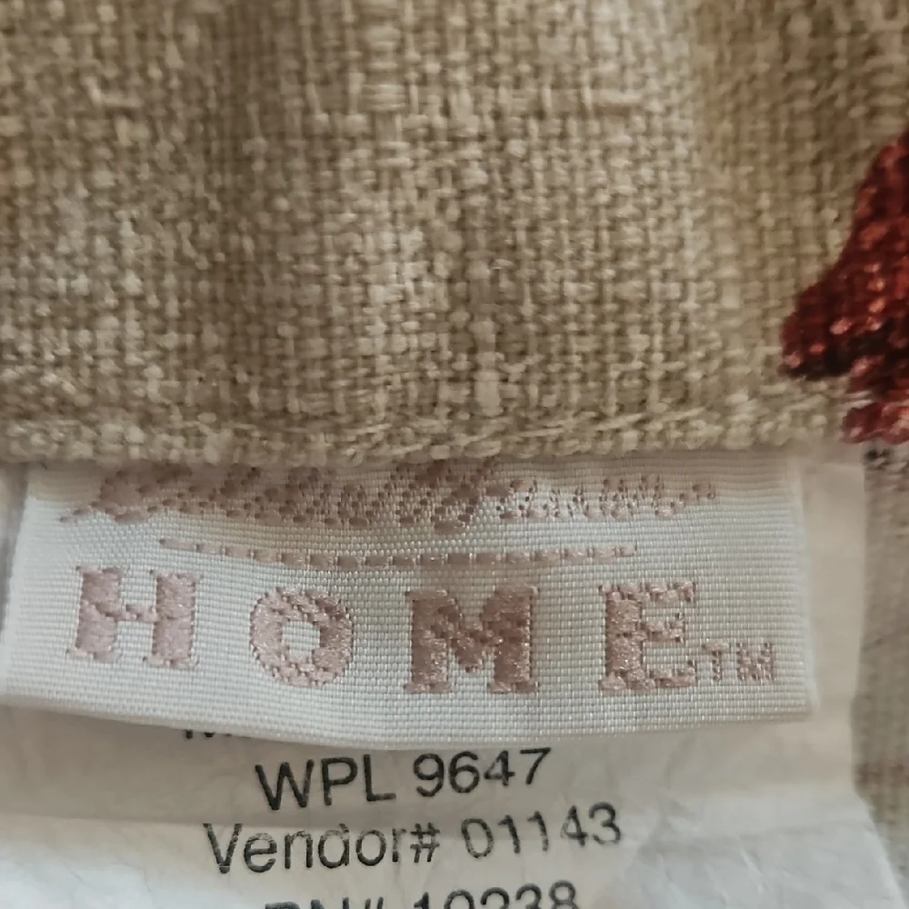 Eddie Bauer Home Vintage Cream Red Pink Floral Cotton Queen Duvet Cover